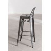 High Stool with Steel Brushed Backrest (76 cm) LIX , thumbnail image 3
