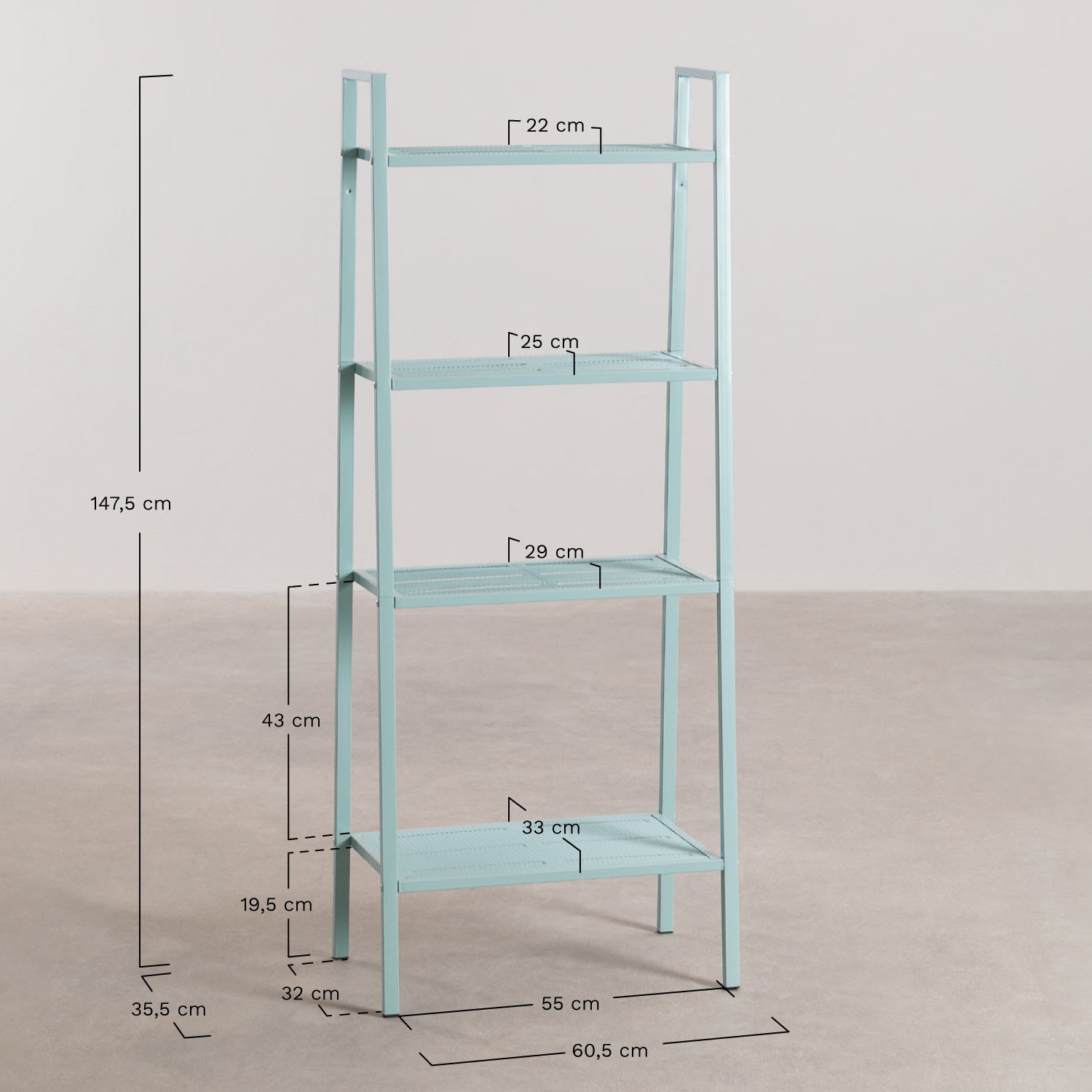 Arkan Steel Shelving , medidas
