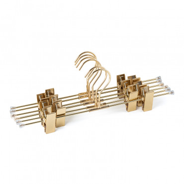 Set Of 6 Metallic Clip Hangers Gärde Golden - Sklum