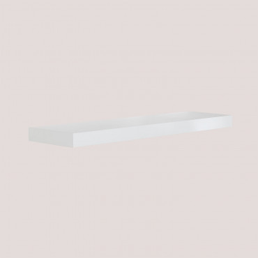 Floating Wall Shelf Jario White Wood & ↔︎ 90 Cm - Sklum