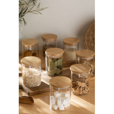 Set of 8 Glass Jars (Ø8.2 cm) Seyne - SKLUM