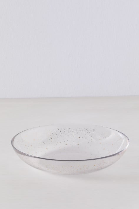 Byron glass deep plate set of 4