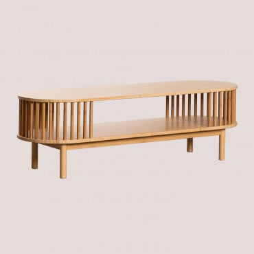 Oval Coffee Table 120x40 Cm In Bamboo Connery Natural - Sklum