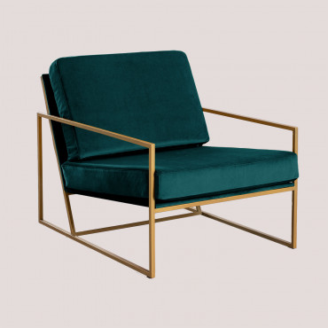 Nilo Velvet Armchair Jungle Green - Sklum