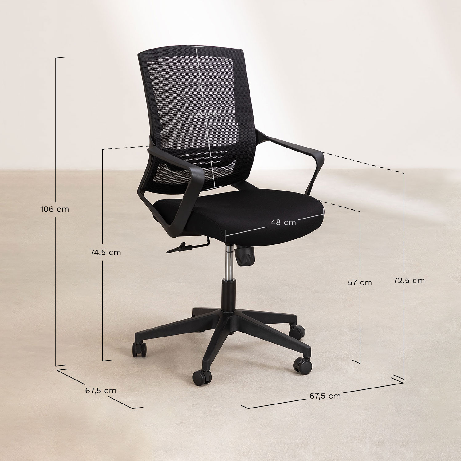Office Chair on casters Work - SKLUM