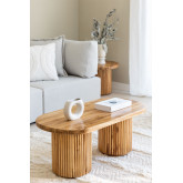 Oval Teak Wood Coffee Table (100x50 cm) Randall, thumbnail image 1