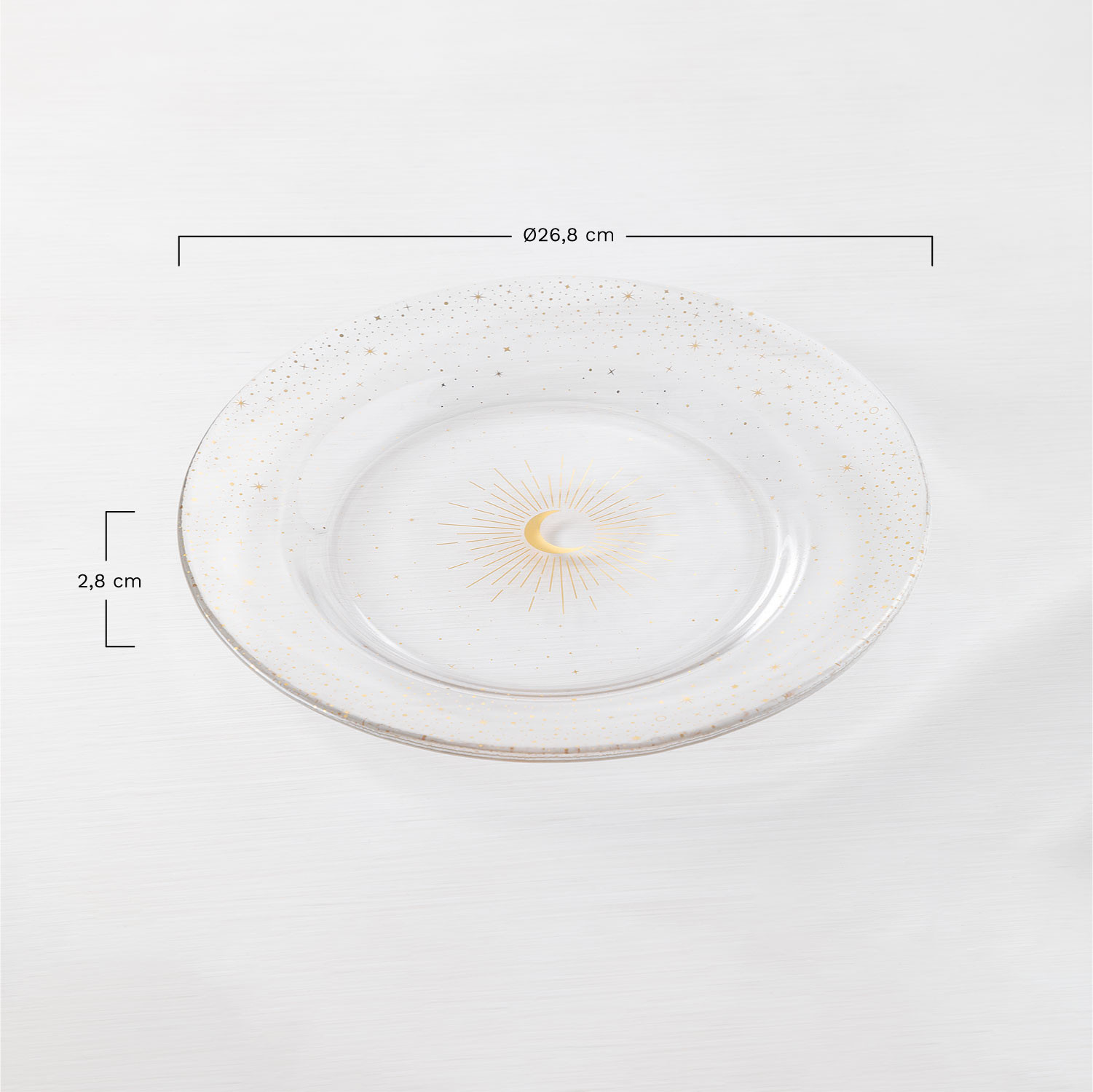 Byron glass dinner plate set of 4, medidas