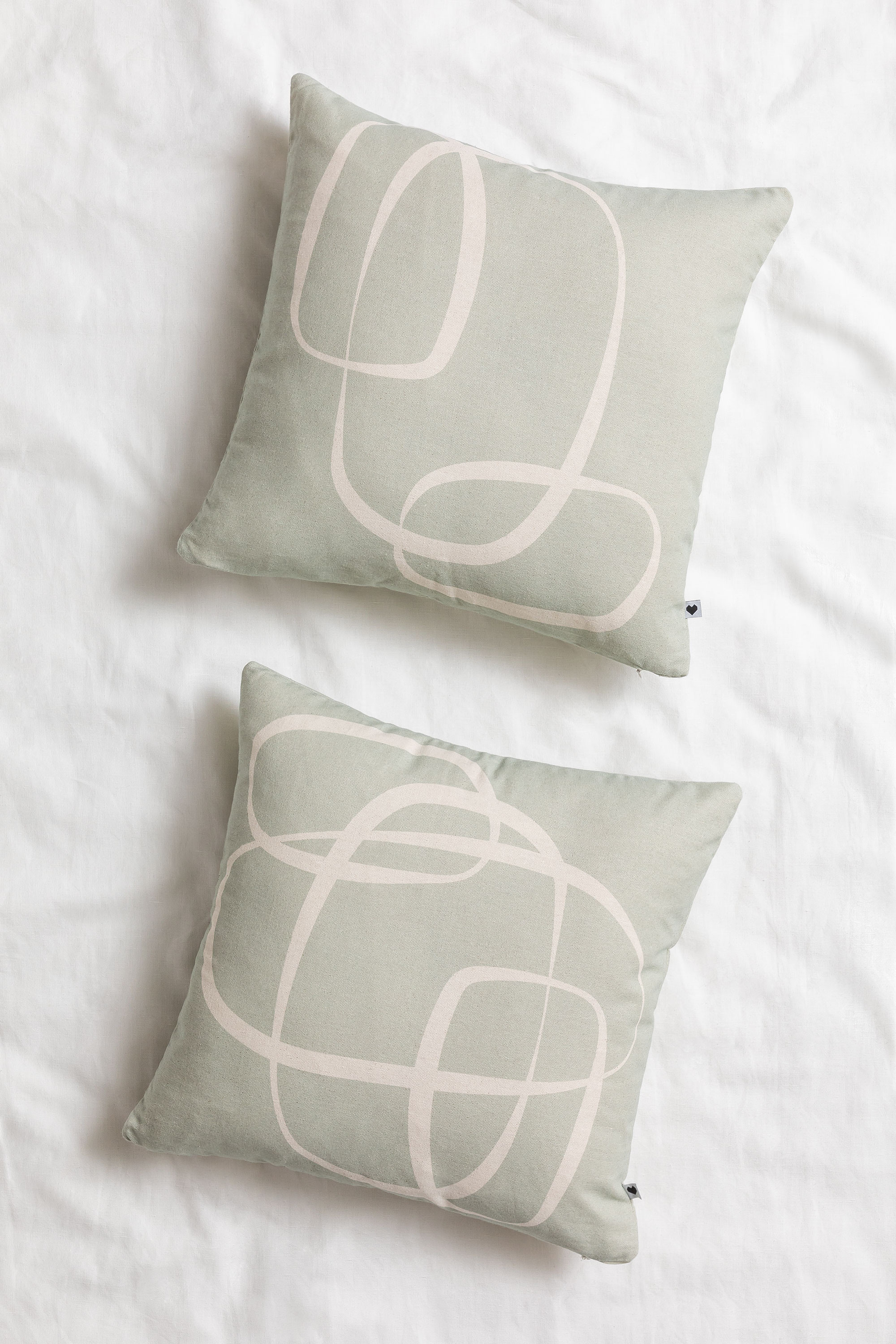 Set of 2 Square Cotton Cushion Covers (45x45 cm) Cilion Style - SKLUM