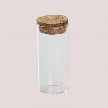 Setof 2 Glass Jars Ø4.7 Cm Launun Style Ø4,7 Cm - ↑10 Cm - Sklum