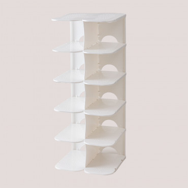 Velkan Polypropylene Shoe Cabinet White - Sklum