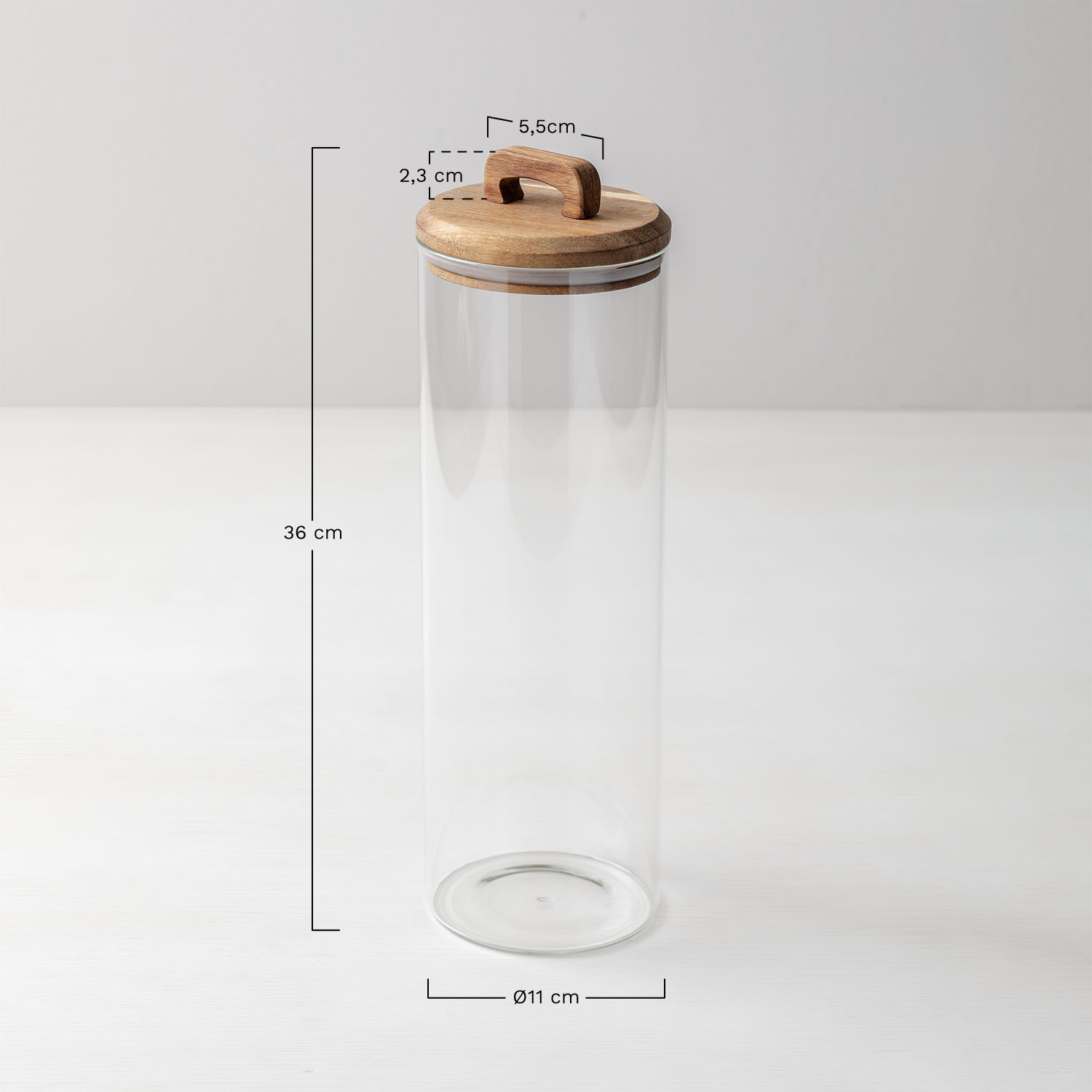 Glass Jar Roser , medidas