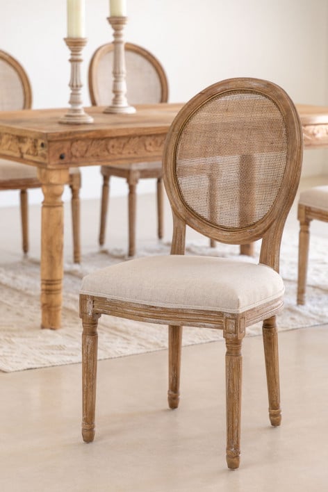 mango wood upholstered dining chairs