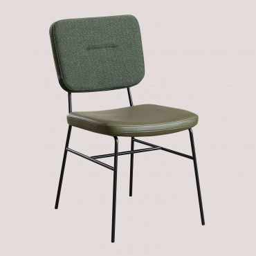 Milih Upholstered Dining Chair Light Army Green - Sklum
