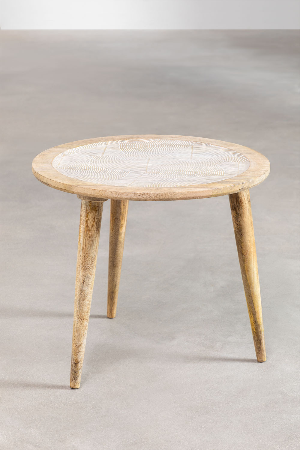 Round Mango Wood Side Table (Ø30 cm) Nanup - SKLUM