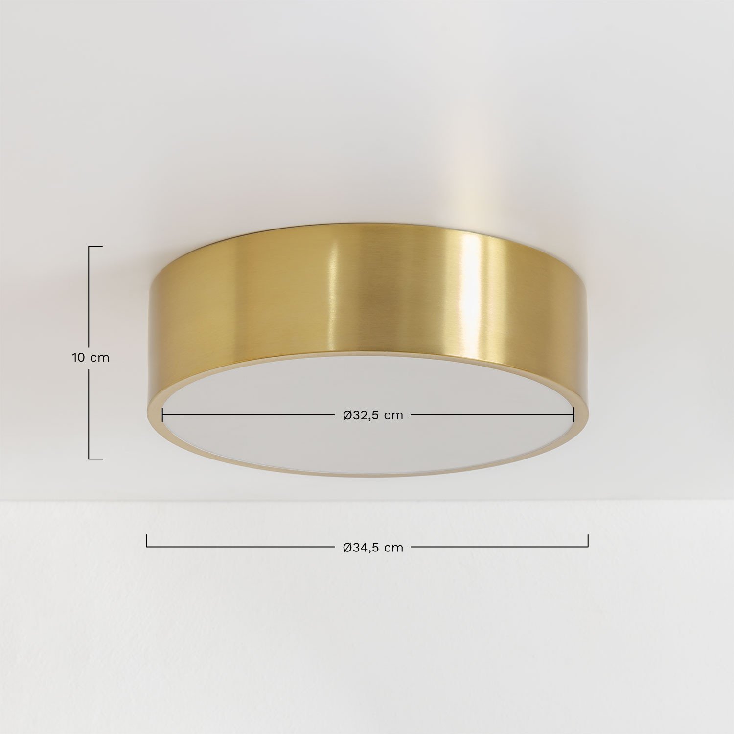 Metal ceiling lamp Volto, medidas
