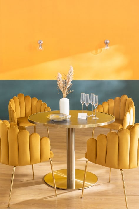 Briselda round bar table Ø100 cm in steel