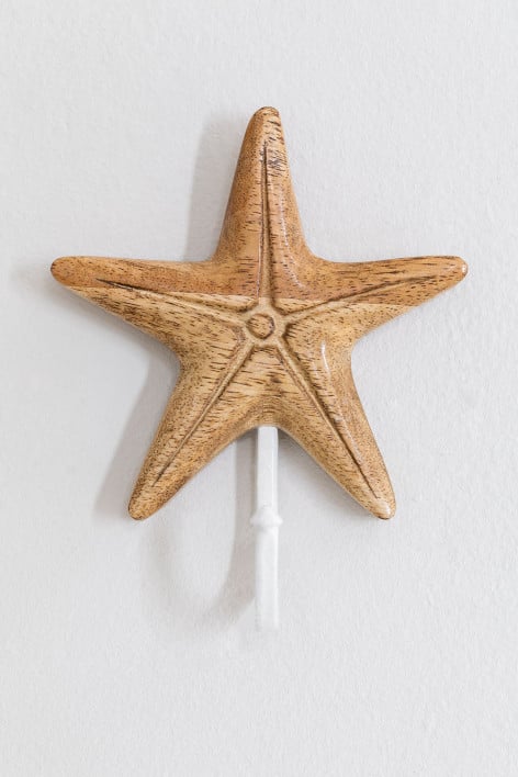 Balani mango wood wall coat rack