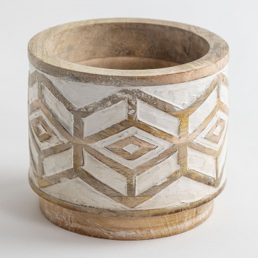 Bonari Mango Wood Planter Ø15 Cm - Sklum