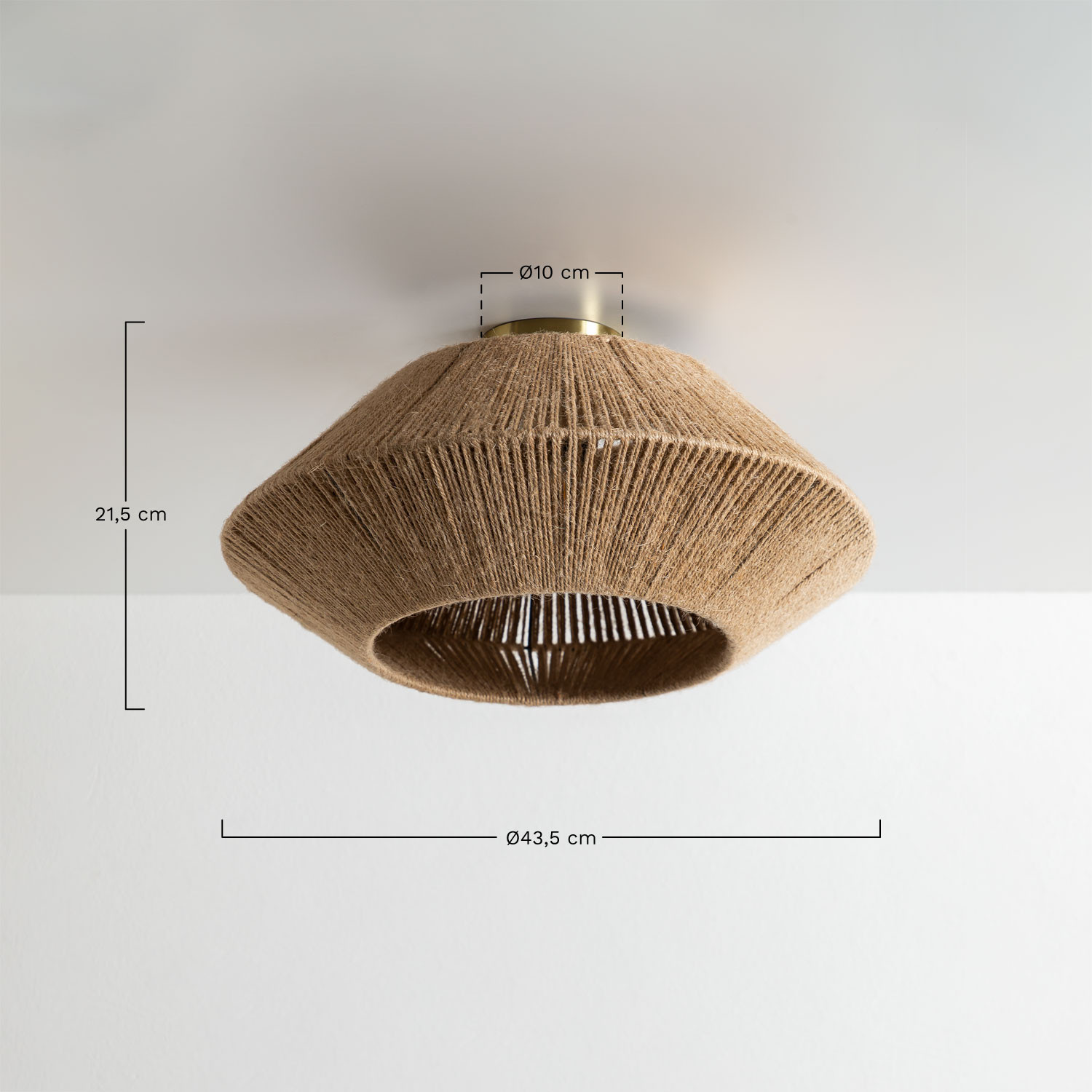 Natural Rope Ceiling Lamp Rachid , medidas