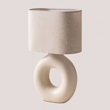 Katy Ceramic Table Lamp Gardenia White - Sklum