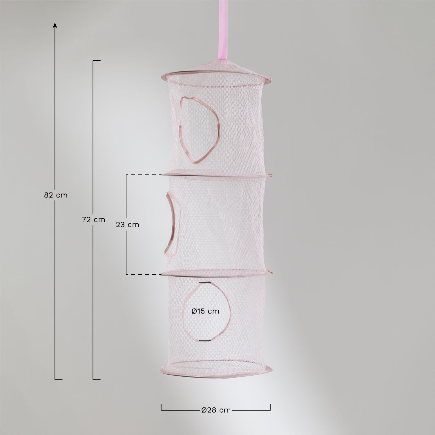 Daysi Kids 3-tier hanging mesh, medidas