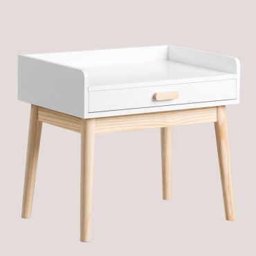 Tom Kids Mdf And Pine Wood Desk White - Sklum