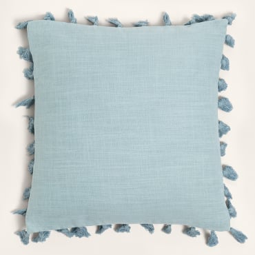Square Cotton Cushion (45x45 Cm) Laurent Blue Vintage - Sklum