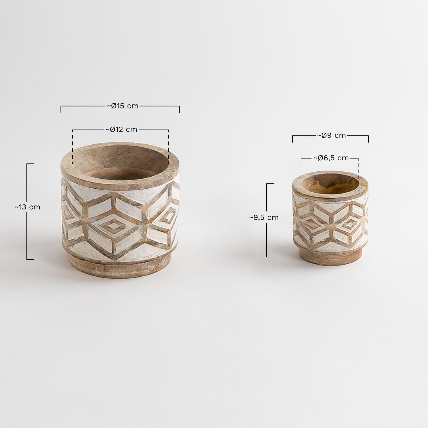 Bonari mango wood planter, medidas