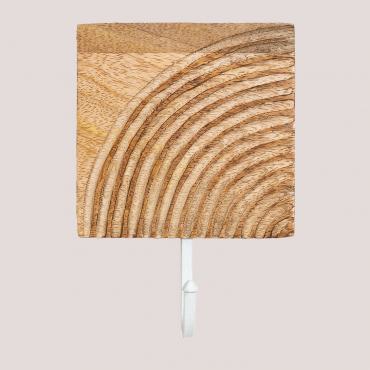 Manypur Mango Wood Wall Coat Rack B - Sklum
