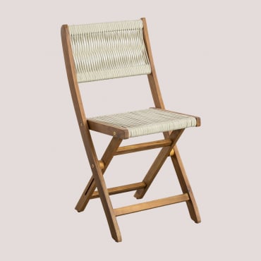 Pack Of 2 Delawer Classic Folding Garden Chairs Beige Cream - Sklum
