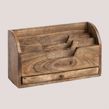 Baclos Mango Wood Organizer Mango Wood - Sklum