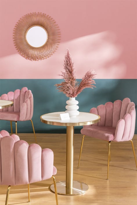 Manhattan round bar table Ø60 cm in stoneware