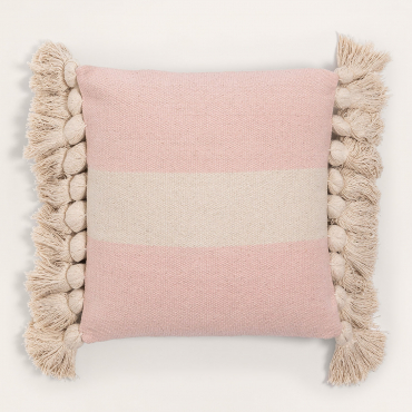 Rectangular Cotton Cushion (39x58cm) Bibi Cotton Candy Rose - Sklum
