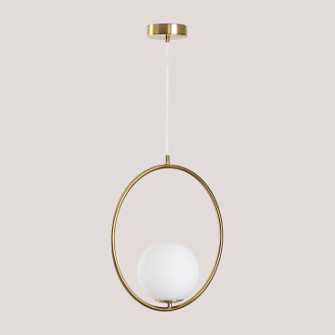 Blaise Metal Ceiling Lamp With Glass Ball Golden - Sklum