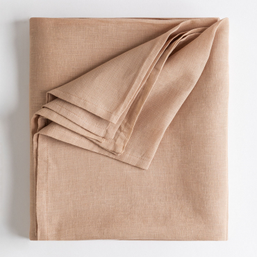 Mantel En Lino Prison Light Brown Nude & 145 X 240 Cm - Sklum