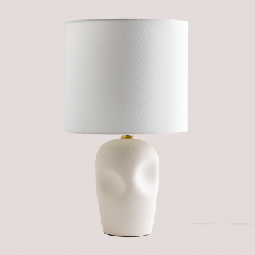 Ceramic Table Lamp Akayr White - Sklum