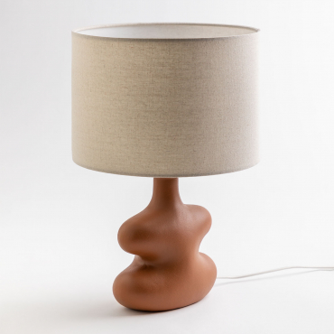 Linen Table Lamp Masaya Rusty - Sklum