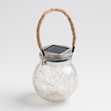 Solar Glass Jar With Garland Gabinsen Warm White - Sklum