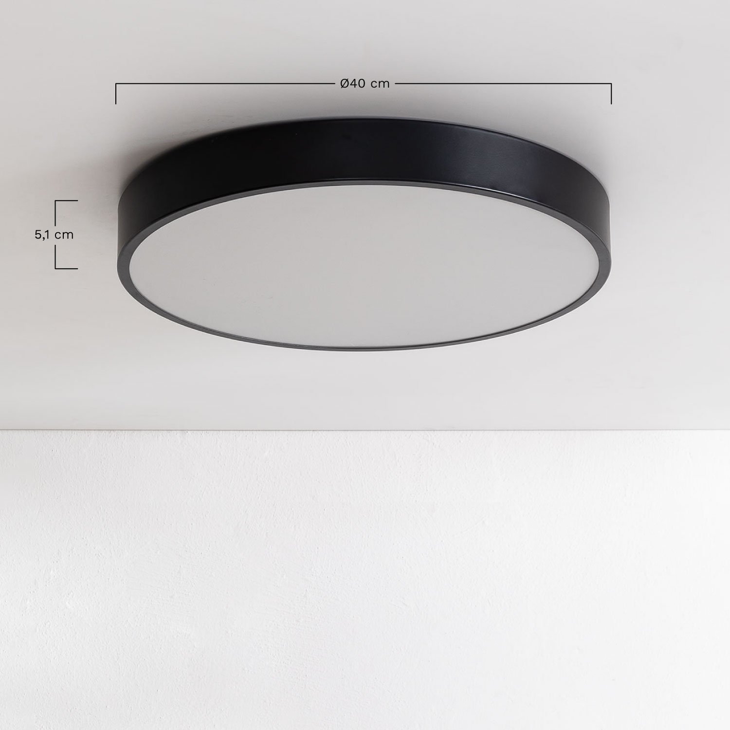 LED ceiling light (Ø40 cm) Cosmin, medidas