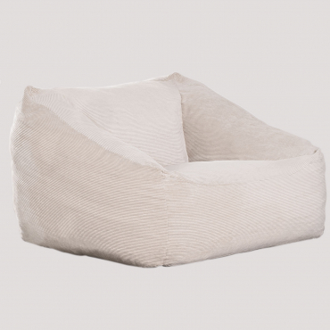 Thiago Velvet Bean Bag Chair Brown Wheat & ↔︎ 110 Cm - Sklum