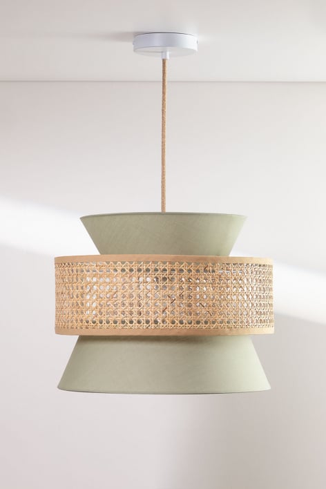 Yereh rattan pendant ceiling lamp - Olive Green 