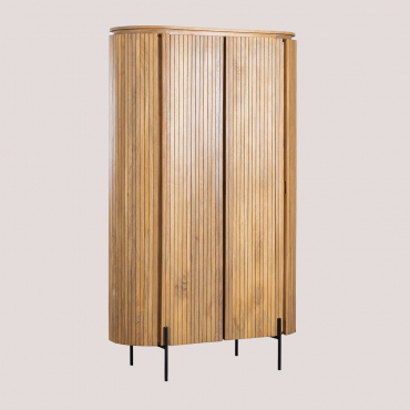 Analis Mango Wood Wardrobe Natural Wood - Sklum