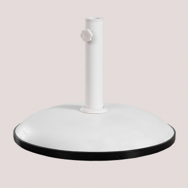 Round Parasol Base Ø50 Cm In Zante Concrete Gardenia White - Sklum