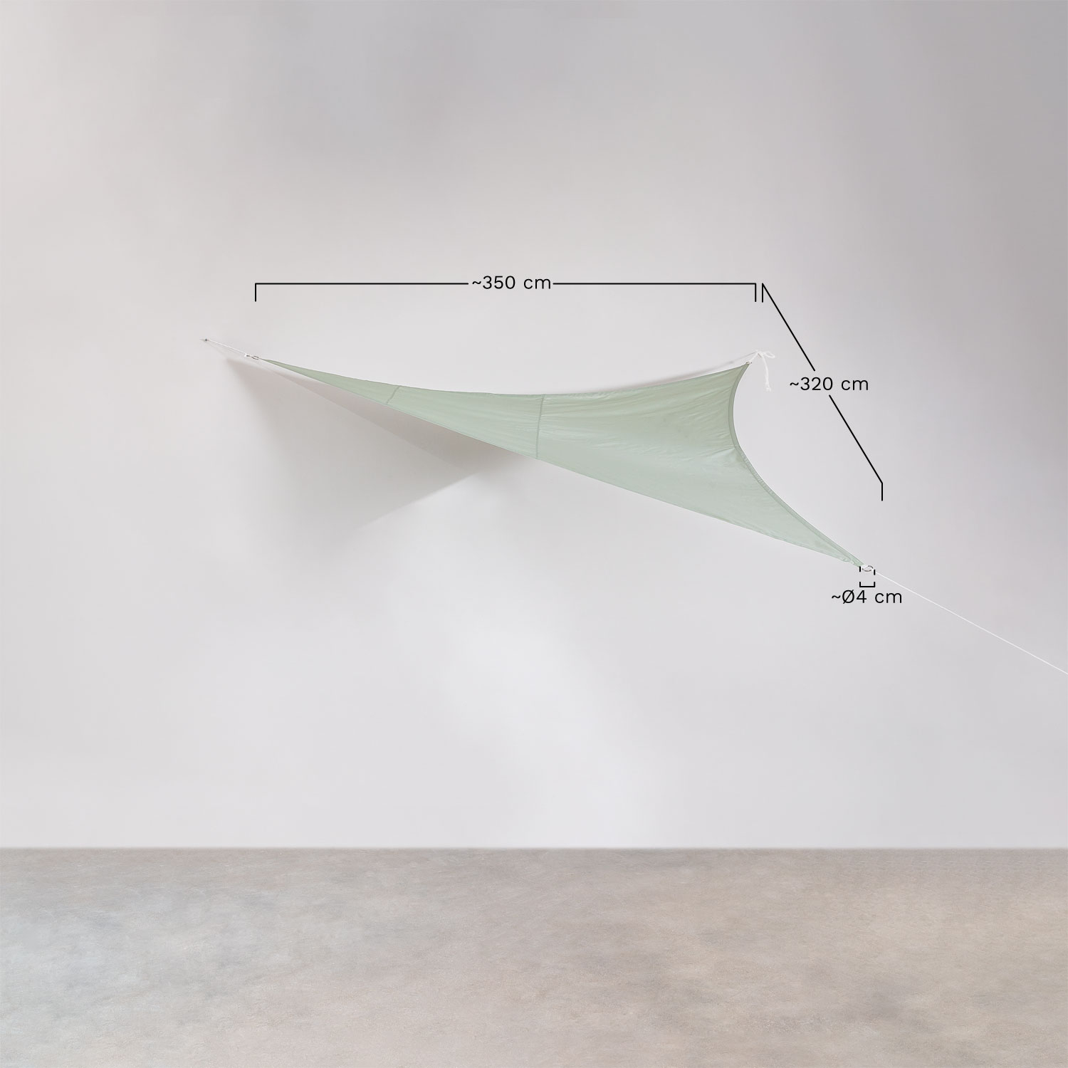 Urujula triangular sail awning    , medidas