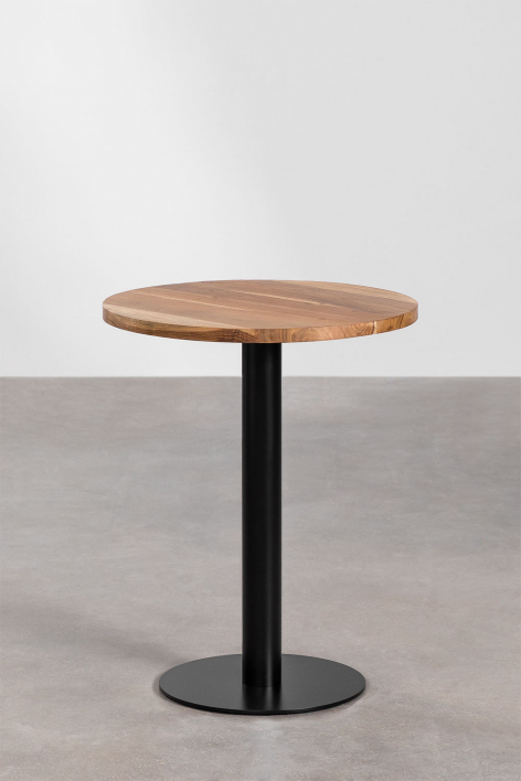 Round bar table in Macchiato acacia wood - Ø60 cm