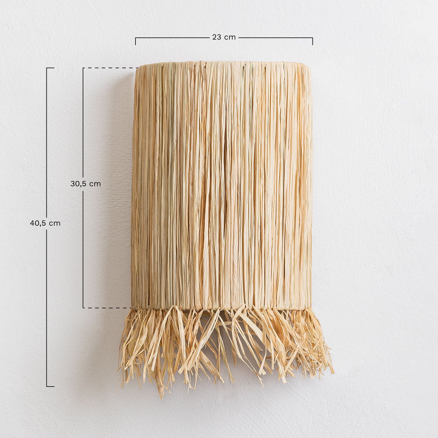 Wall Light in Raffia Bellver, medidas