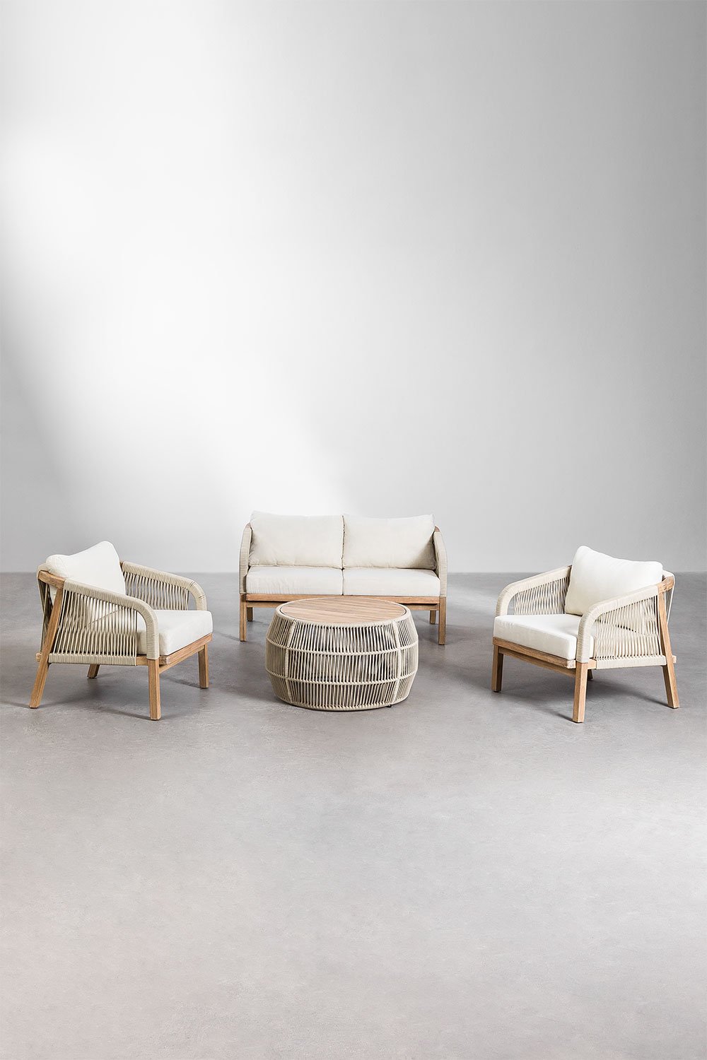 Acacia Wood Garden Chair with Armrests Dubai SKLUM