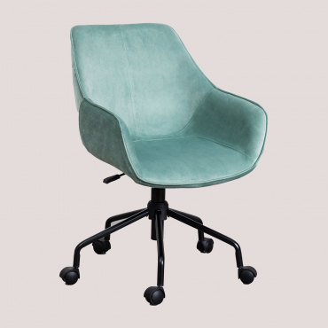 Lucy Velvet Desk Chair Green Fir - Sklum