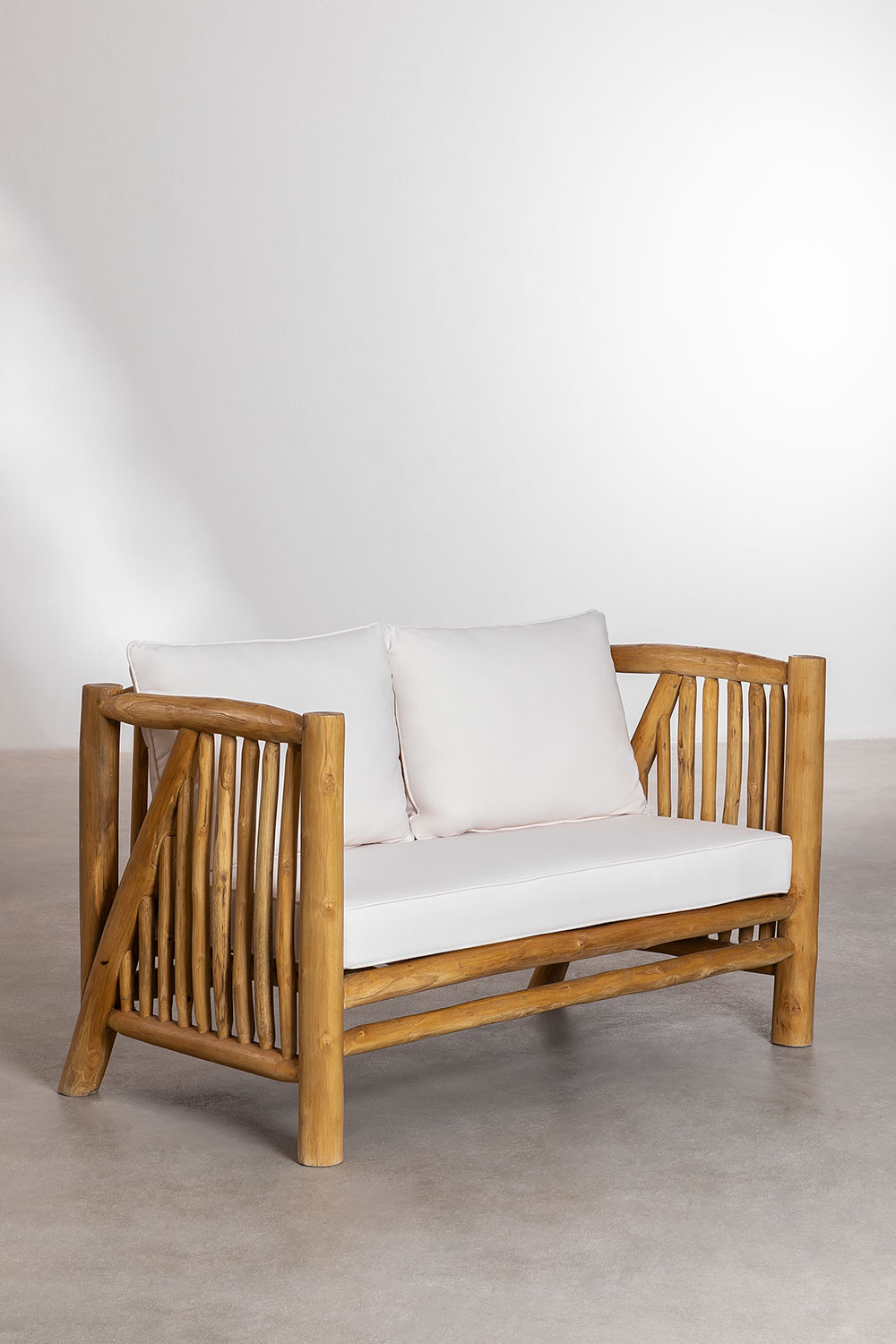 2 Seater Wooden Garden Sofa Karev SKLUM