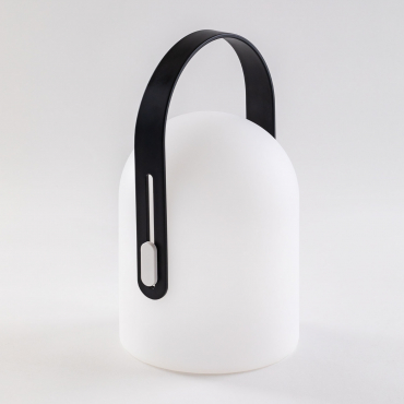 Wireless Led Table Lamp In Polyethylene Dalmira Black - Sklum